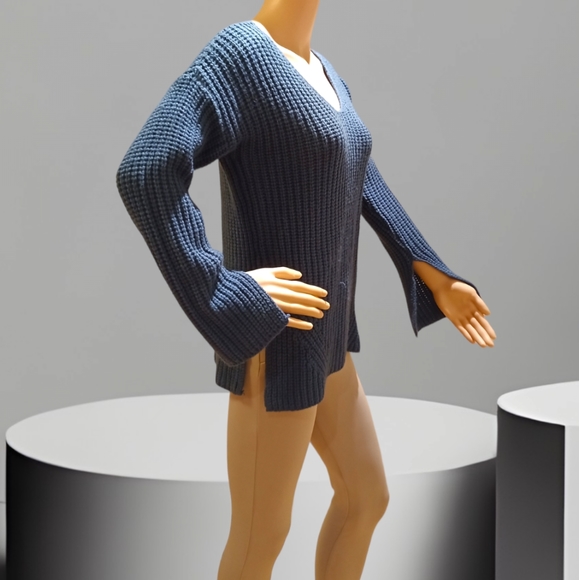 π₯ Pink Rose Women's Long Sleeve Open-back Knit Sweater - Picture 5 of 16